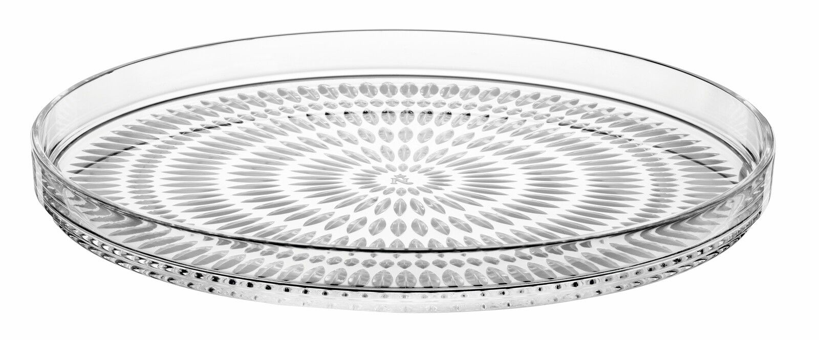 Nachtmann Teller-Set 2tlg. ETHNO Glas-Teller mit dekorativem Muster, seitliche Perspektive