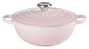 Rosa La Marmite 24cm von Le Creuset, seitliche Perspektive