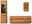 Zurbrüggen Wandkombination COMO Wandkombination aus Holz mit Glasvitrine, Sideboard und Hängeschrank, frontal betrachtet.