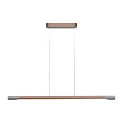 Moderne LED-Pendelleuchte in minimalistischem Design, seitliche Perspektive
