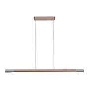 Moderne LED-Pendelleuchte in minimalistischem Design, seitliche Perspektive