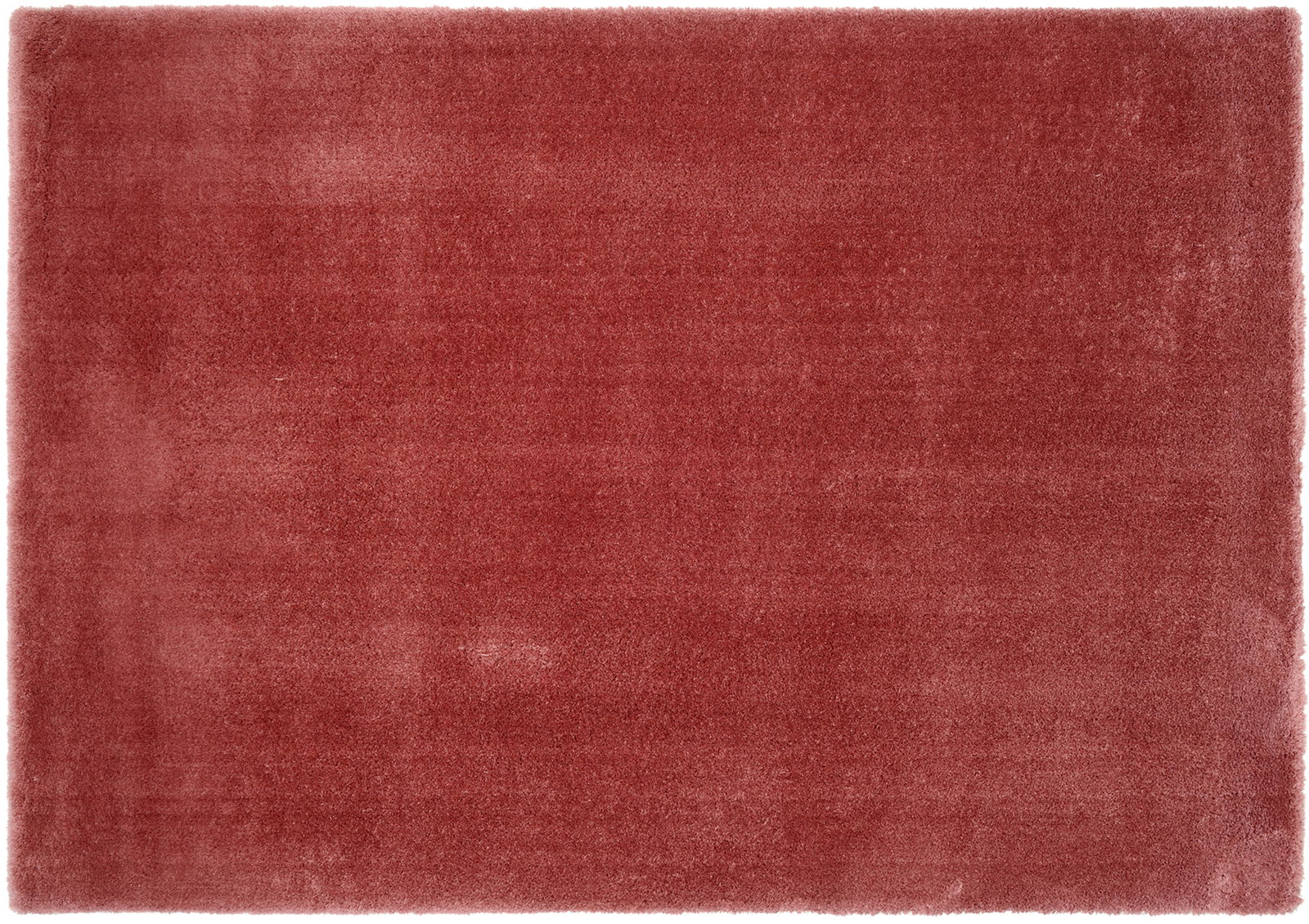 OCI Soft Dream, ca. 120 cm rond SOFT DREAM Roter, rechteckiger Teppich aus der Vogelperspektive fotografiert, weiche Textur, ca. 120 cm rund.