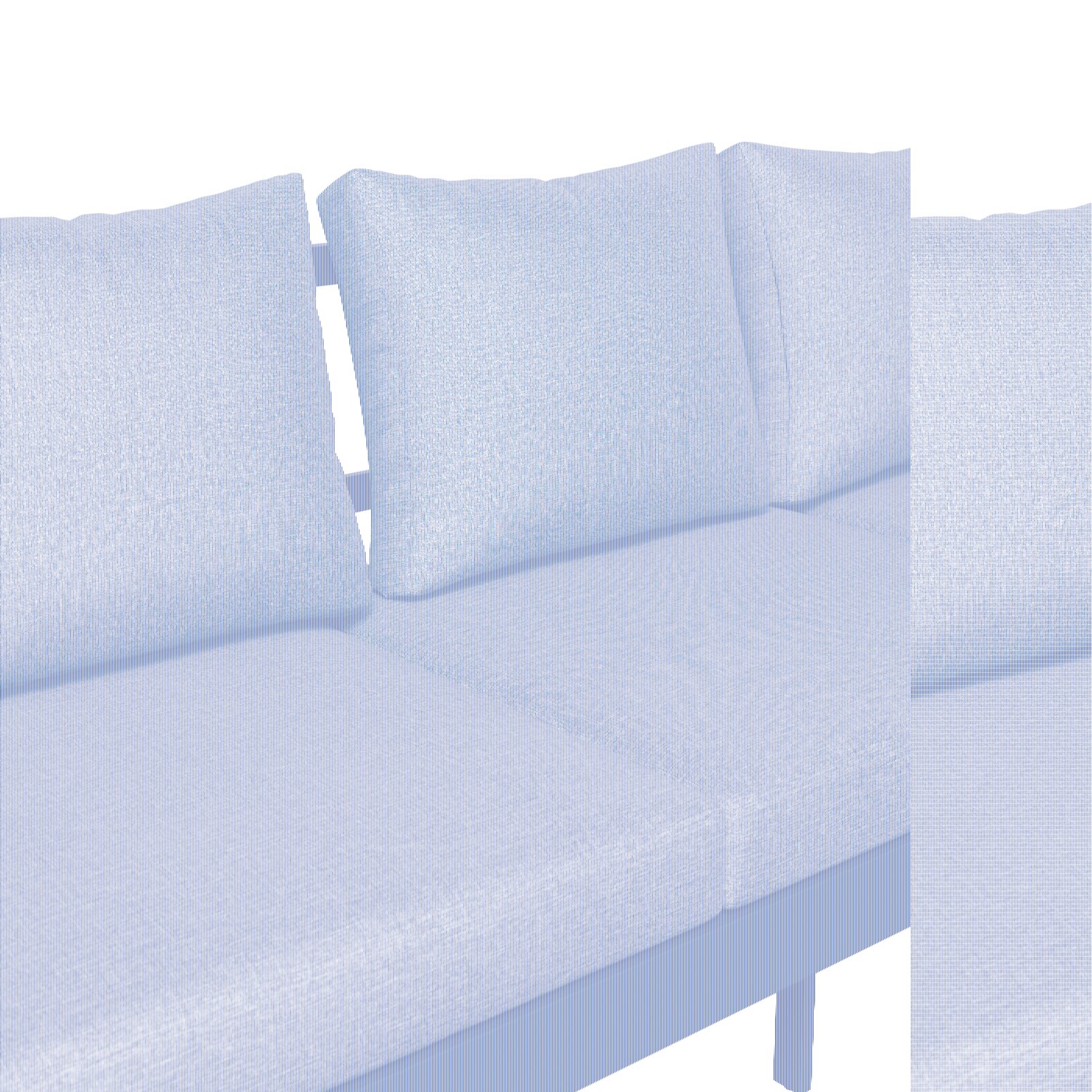 Graues Lounge-Sofa mit drei Kissen, seitliche Perspektive