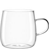Transparente Teetasse TE PER TE 570ml aus Glas mit Henkel, seitliche Ansicht
