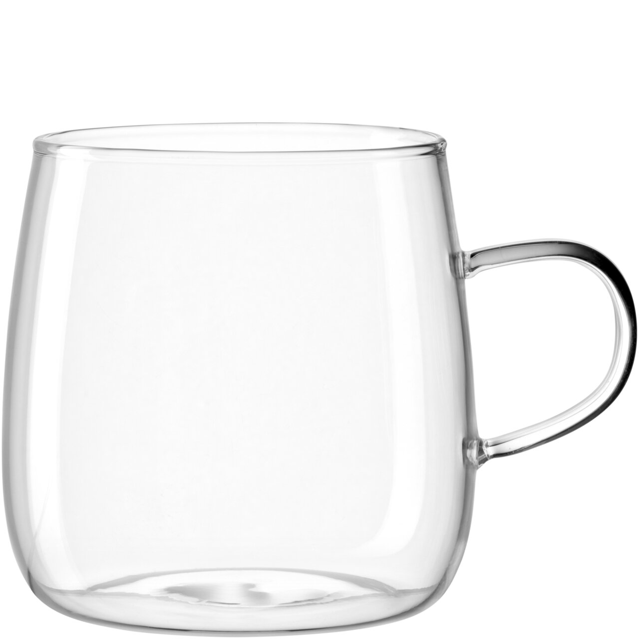 Transparente Teetasse TE PER TE 570ml aus Glas mit Henkel, seitliche Ansicht