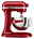 Rote Küchenmaschine Heavy Duty 5,2L, Seitenansicht