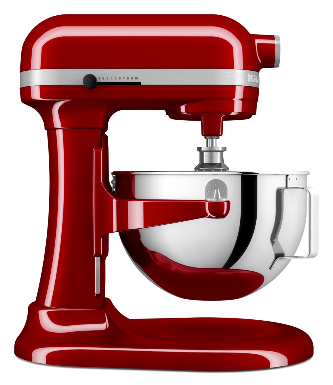 Rote Küchenmaschine Heavy Duty 5,2L, Seitenansicht