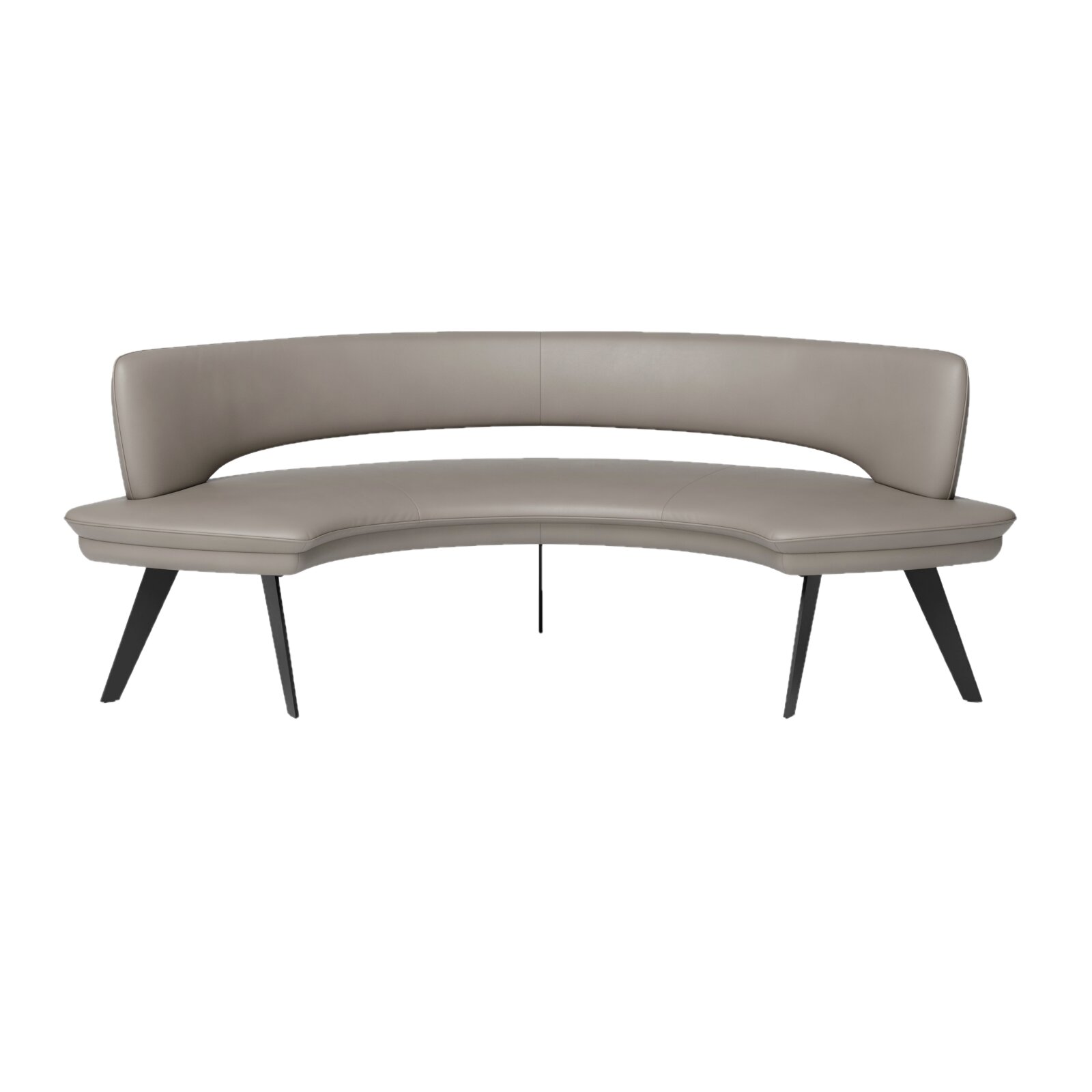 JOOP! Sitzbank TWIST Moderne, gebogene Sitzbank in Lederoptik, frontal betrachtet