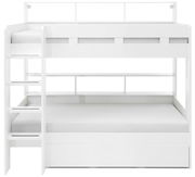 Weißes Etagenbett mit integrierter Leiter, Vorderansicht