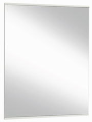 Rechteckiger Wandspiegel mit schmalem Rahmen, seitliche Perspektive