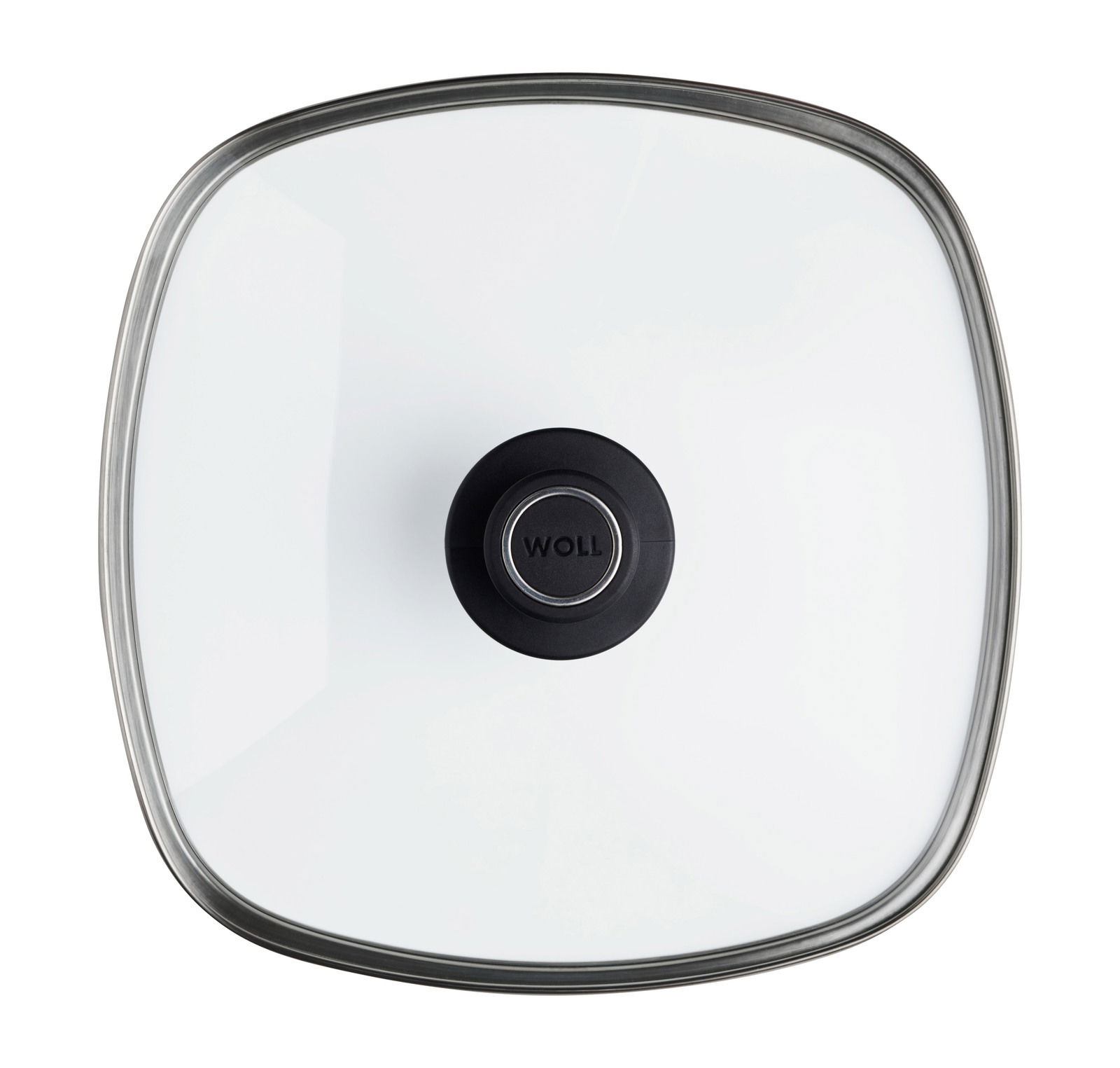 Woll Sicherheitsglasdeckel 28 x 28 Sicherheitsglasdeckel 28 x 28 cm von oben mit schwarzem Griff und Metallrand