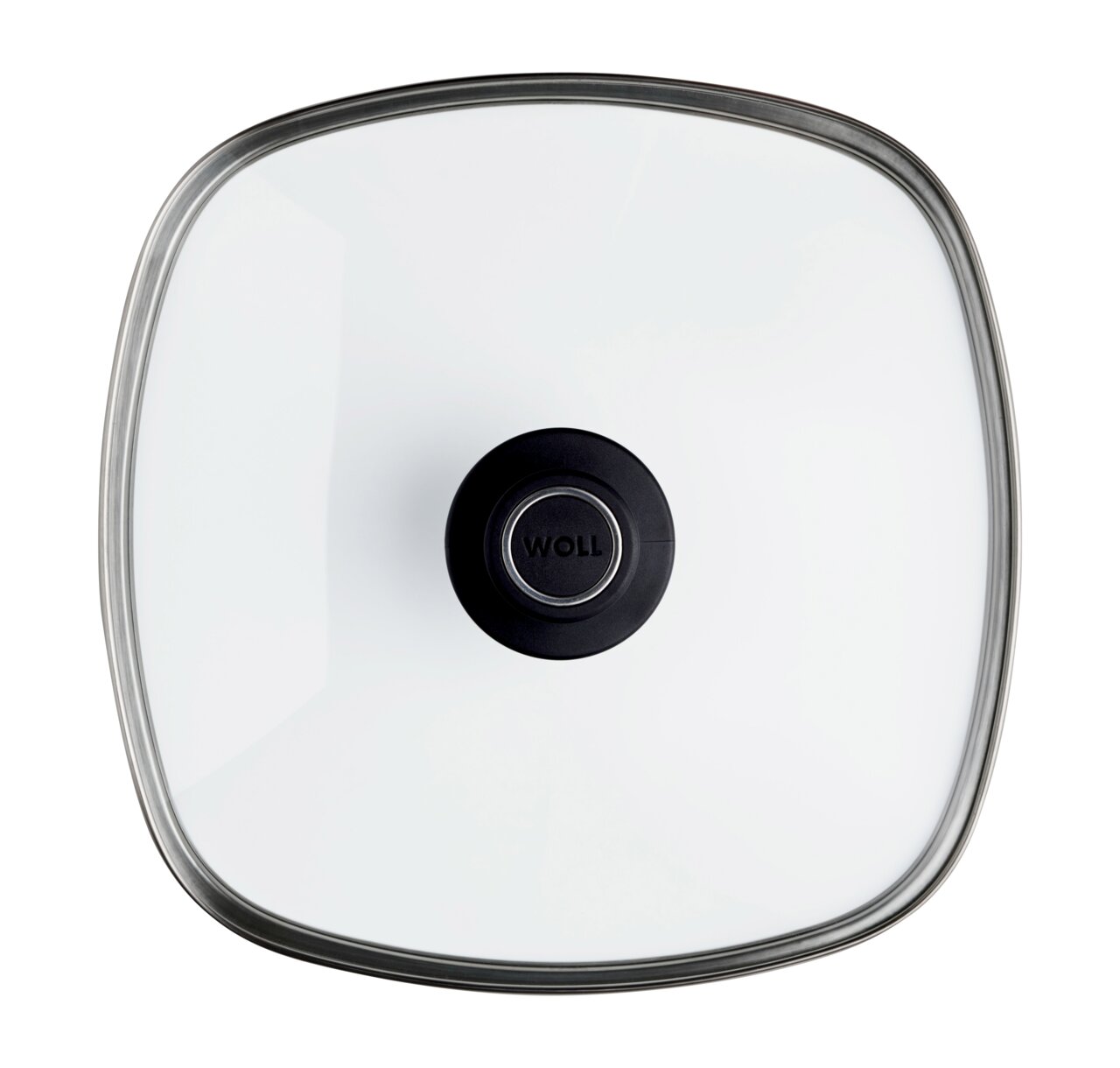 Woll Sicherheitsglasdeckel 28 x 28 Sicherheitsglasdeckel 28 x 28 cm von oben mit schwarzem Griff und Metallrand