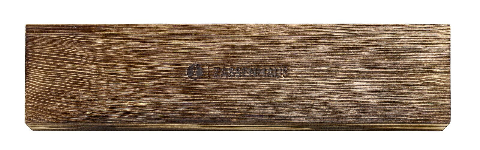 Holzblock mit Zassenhaus-Logo, Draufsicht