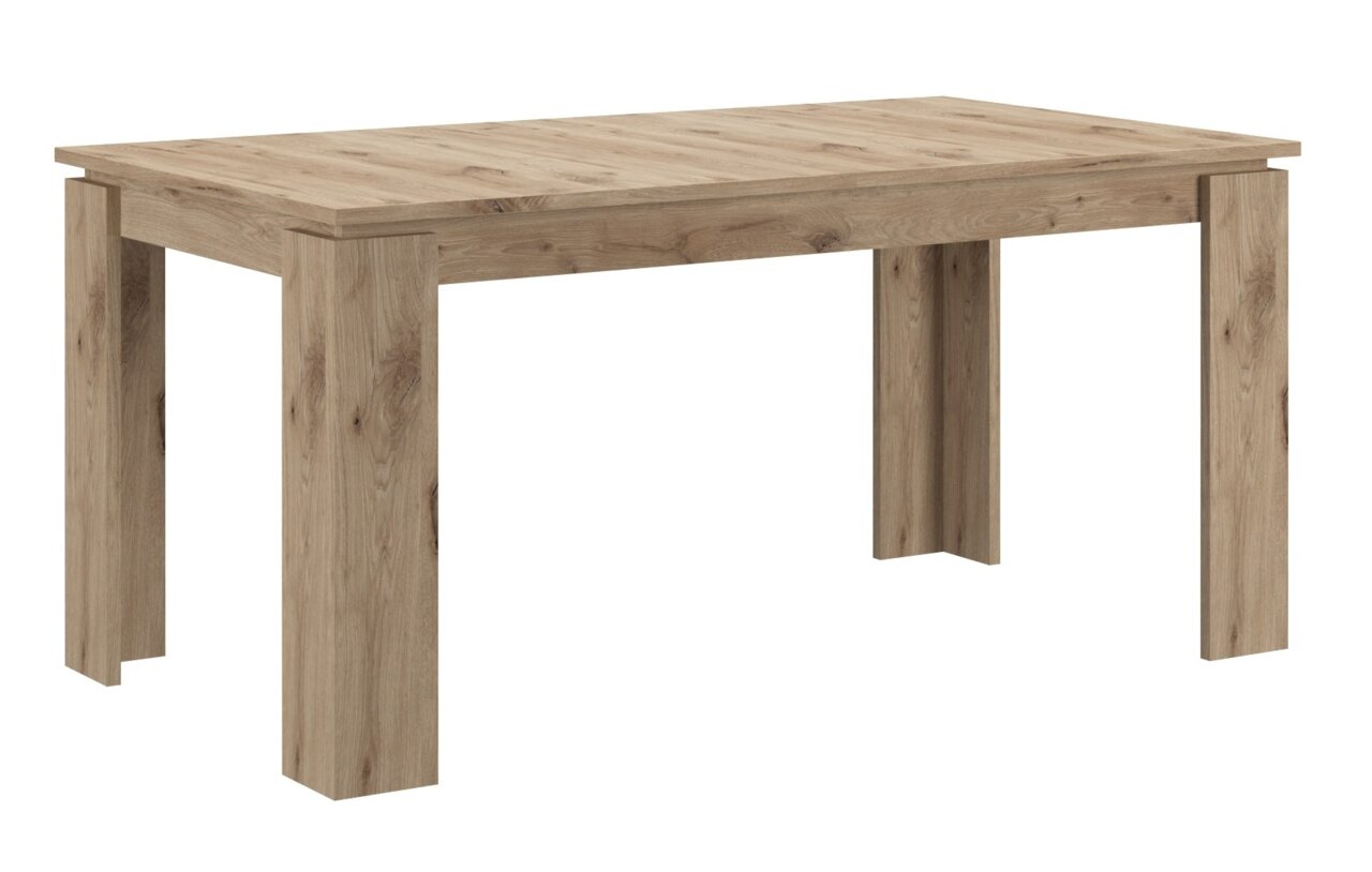 MID.YOU Esstisch TITAN Holzesstisch in Eichenoptik, seitliche Perspektive