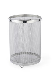 Metalleinsatz für Spargel- und Pastatopf, aus Drahtgeflecht, seitliche Perspektive