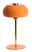 Light&Living Tischleuchte SURIN Orangefarbene Tischleuchte mit glänzendem Schirm und goldenem Standfuß, seitliche Perspektive