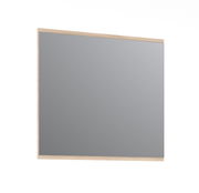 Rechteckiger Wandspiegel mit Holzrahmen, seitliche Perspektive