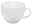 Weiße Kaffeetasse Rondo/Liane 0,21l, seitliche Perspektive