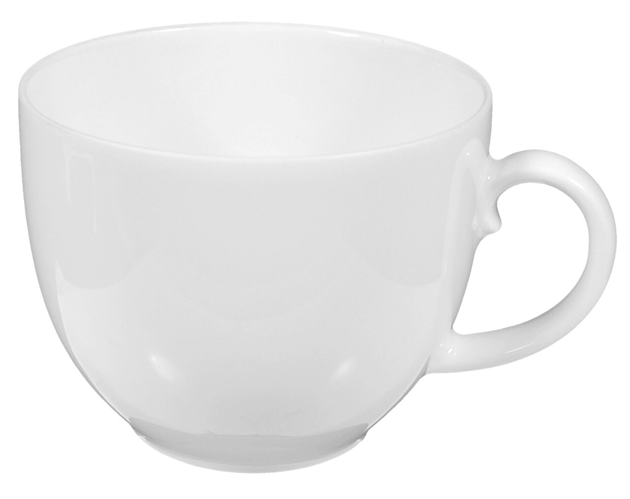 Witte koffiekop Rondo/Liane 0,21 l, zijaanzicht