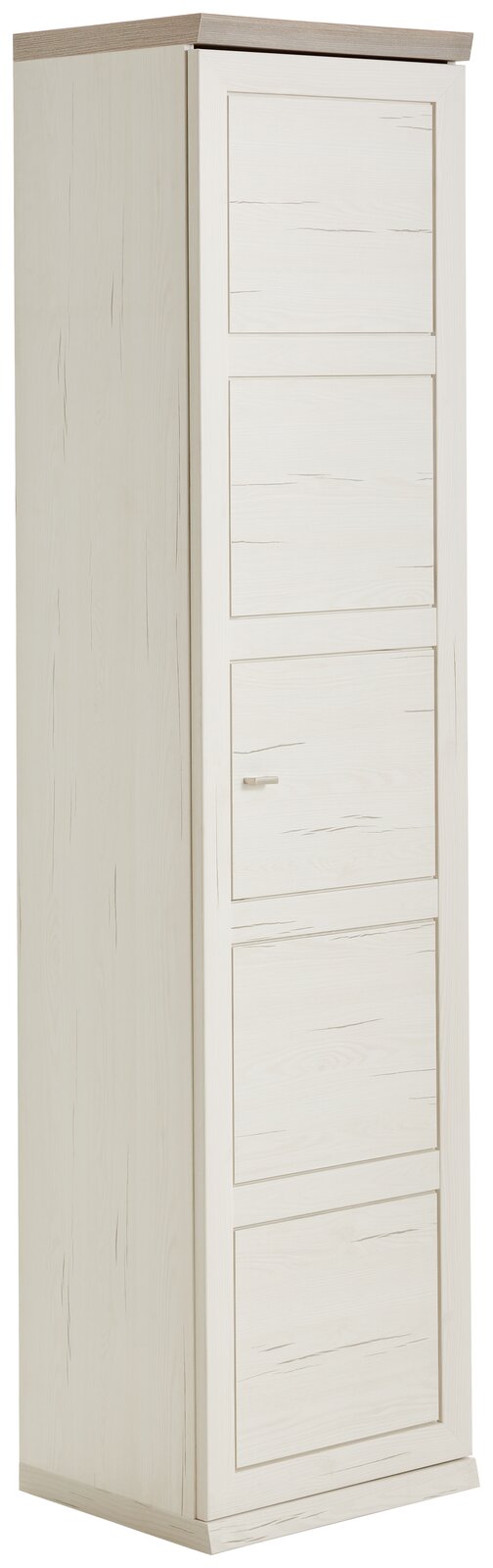 Hom´in Aktenschrank 5OH schmal CAMRON Schmaler Aktenschrank 5OH in heller Holzoptik, seitliche Perspektive