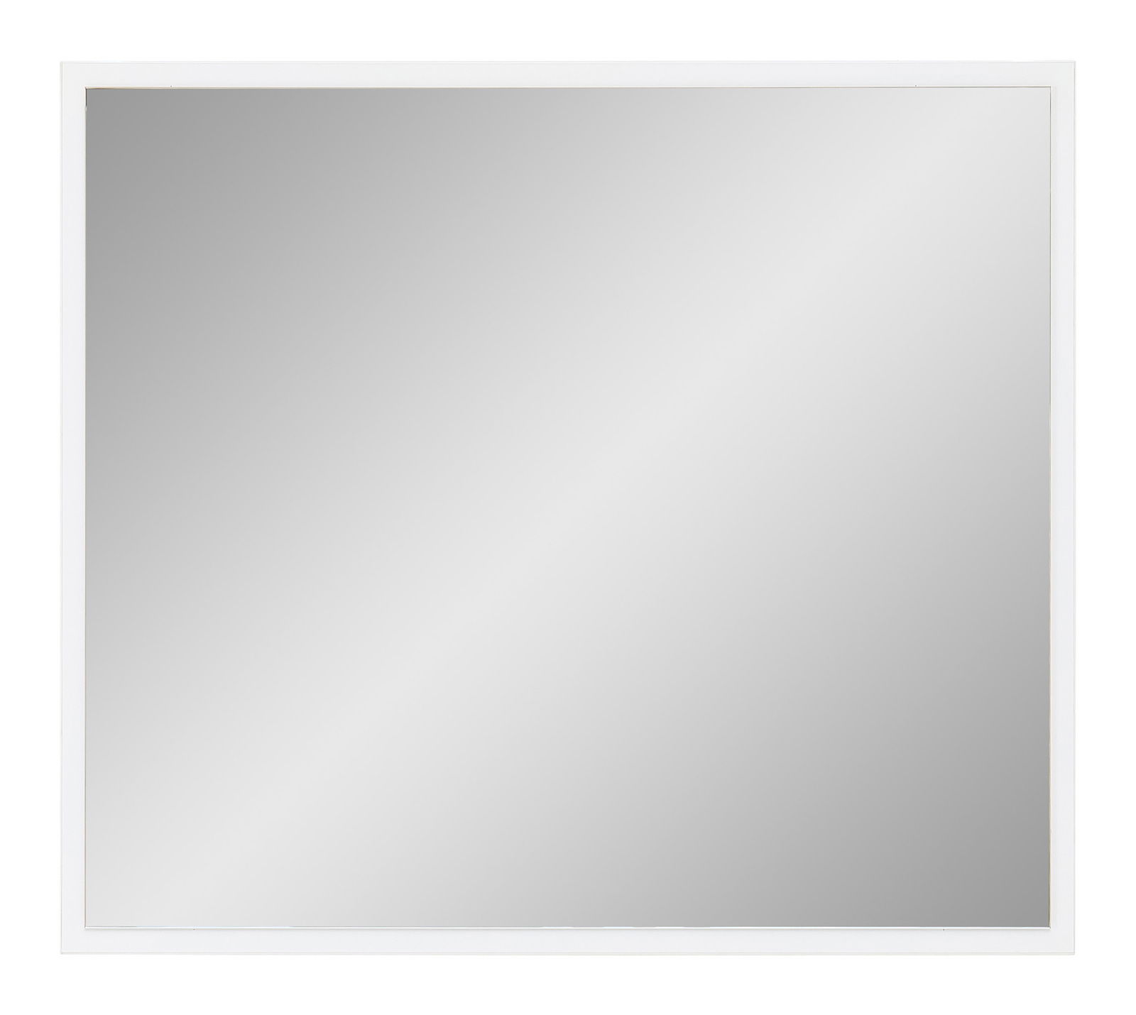 Rechteckiger Wandspiegel mit weißem Rahmen, Frontalansicht