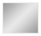 Rechteckiger Wandspiegel mit weißem Rahmen, Frontalansicht
