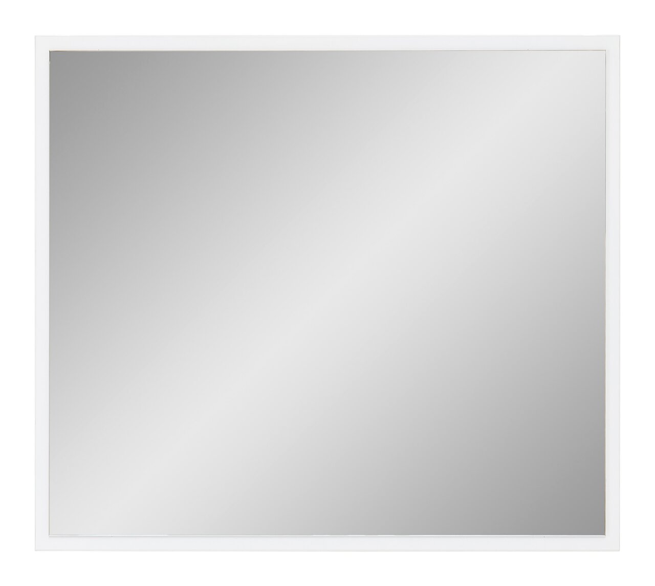Rechteckiger Wandspiegel mit weißem Rahmen, Frontalansicht