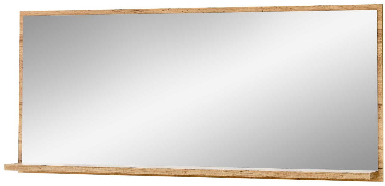 XORA XL-Spiegel SPARKS Großer rechteckiger Spiegel mit Holzrahmen, frontal betrachtet.