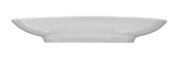 Weiße Untertasse Rondo/Liane 16cm, Seitenansicht