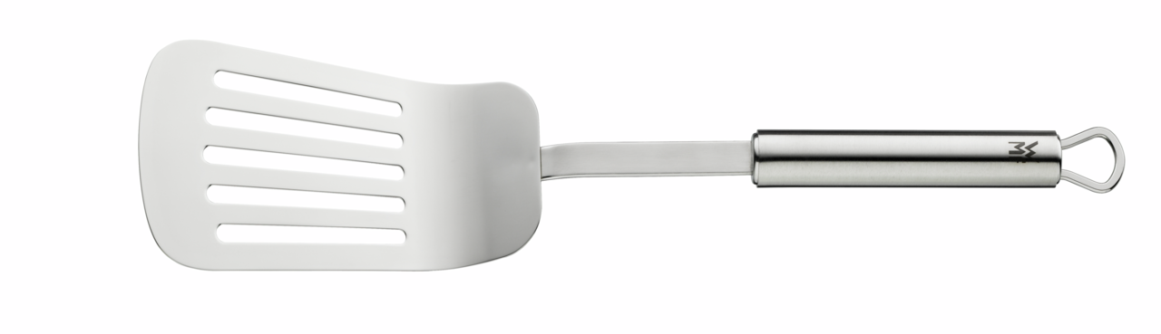 WMF Küchenhelfer-Set 7-tlg. PROFI PLUS Küchenwender aus Edelstahl mit Schlitzen, seitliche Perspektive