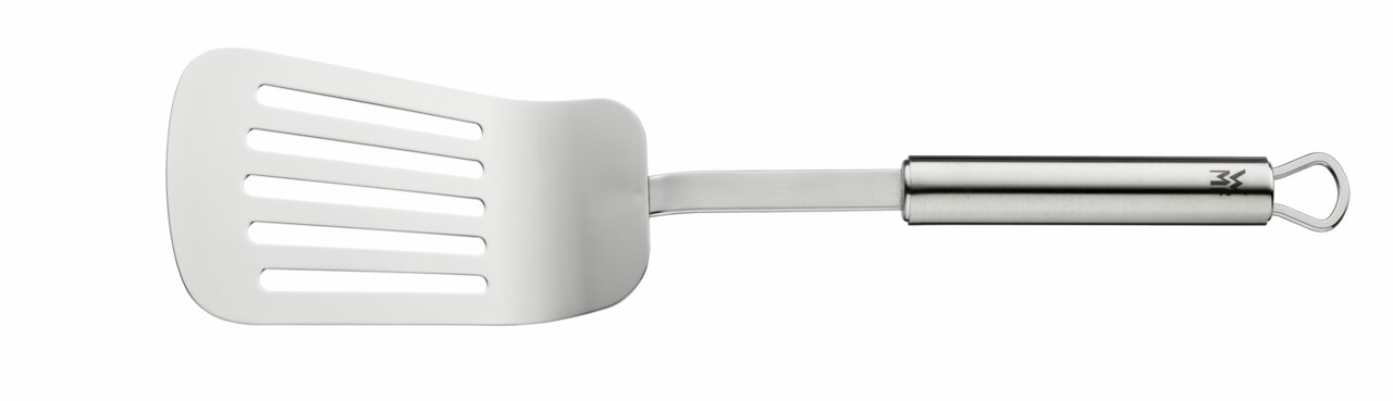 WMF Küchenhelfer-Set 7-tlg. PROFI PLUS Küchenwender aus Edelstahl mit Schlitzen, seitliche Perspektive