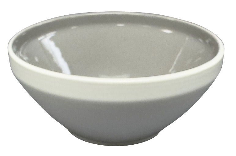 Zurbrüggen Müslischale Graue Müslischale aus Keramik, seitliche Perspektive
