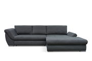 Graues Ecksofa mit Ottomane, Vorderansicht