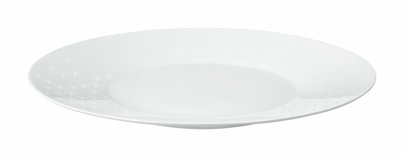 JOOP! Platzteller DINING GLAMOUR Eleganter weißer Platzteller mit dezentem Muster, seitliche Perspektive