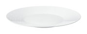 Elegant wit onderbord met subtiel patroon, zijaanzicht