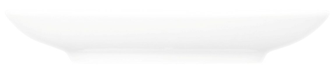 Weiße Kombi-Untertasse klein, 12 cm, Seitenansicht