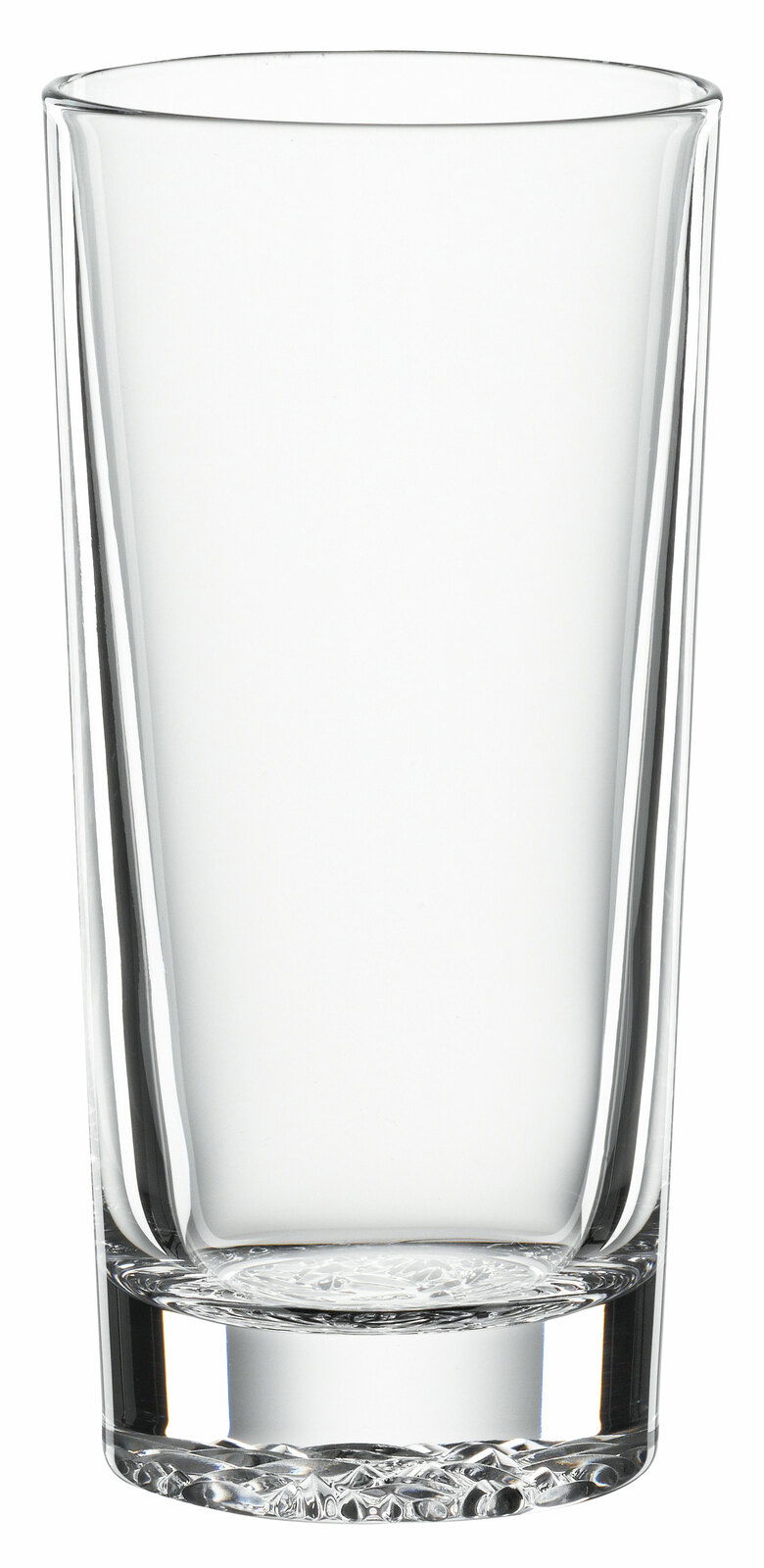 Spiegelau Longdrinkglas 4-er Set LOUNGE Ein einzelnes, transparentes Longdrinkglas aus Glas, frontal fotografiert.