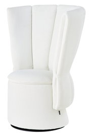 Weißer Sessel Mini mit hoher Rückenlehne, seitliche Perspektive