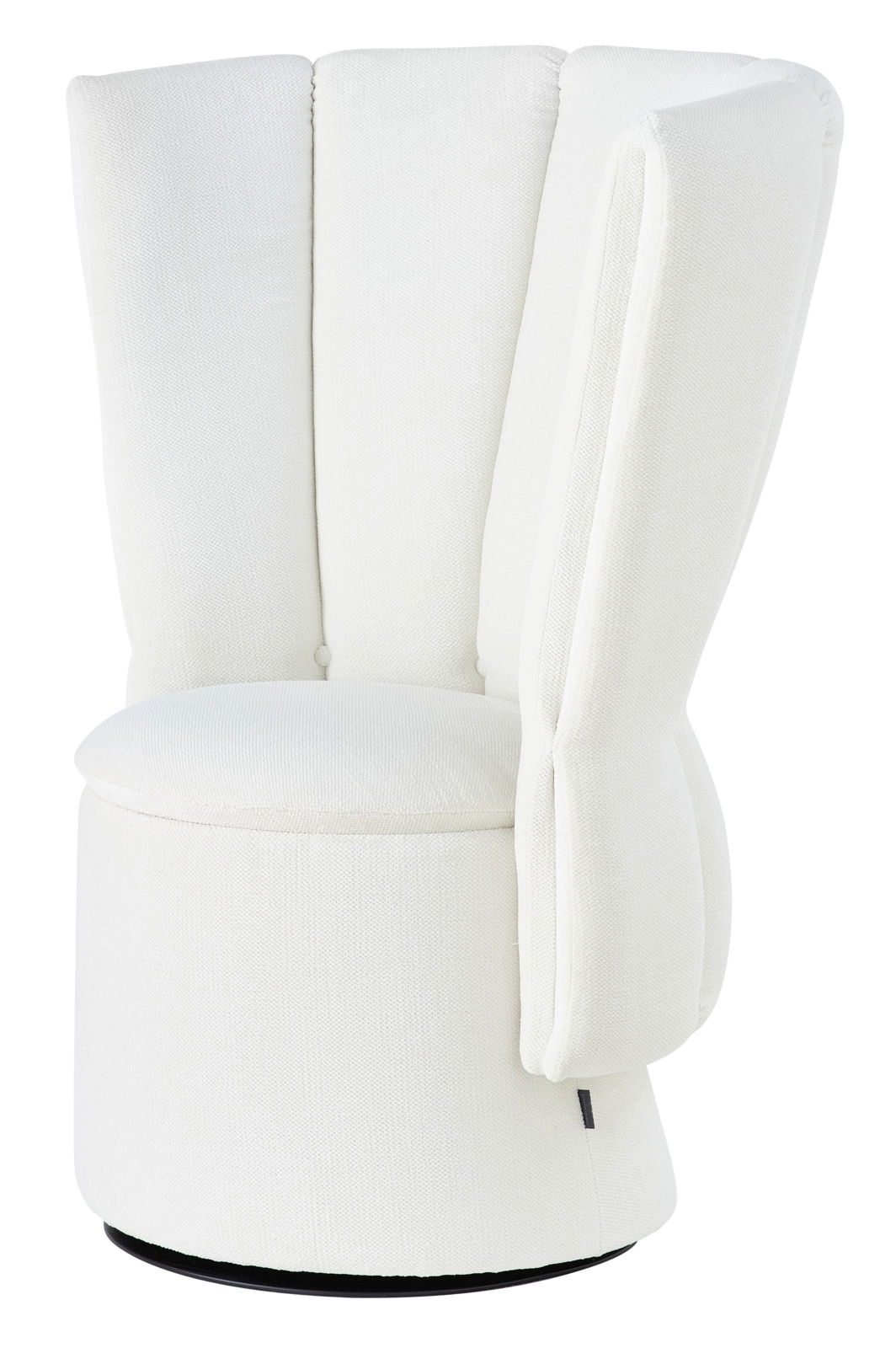 Belluti Sessel Mini CAL 1228 COMO Weißer Sessel Mini mit hoher Rückenlehne, seitliche Perspektive