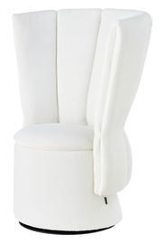 Weißer Sessel Mini mit hoher Rückenlehne, seitliche Perspektive