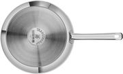 Pfanne aus Edelstahl mit langem Griff, Draufsicht