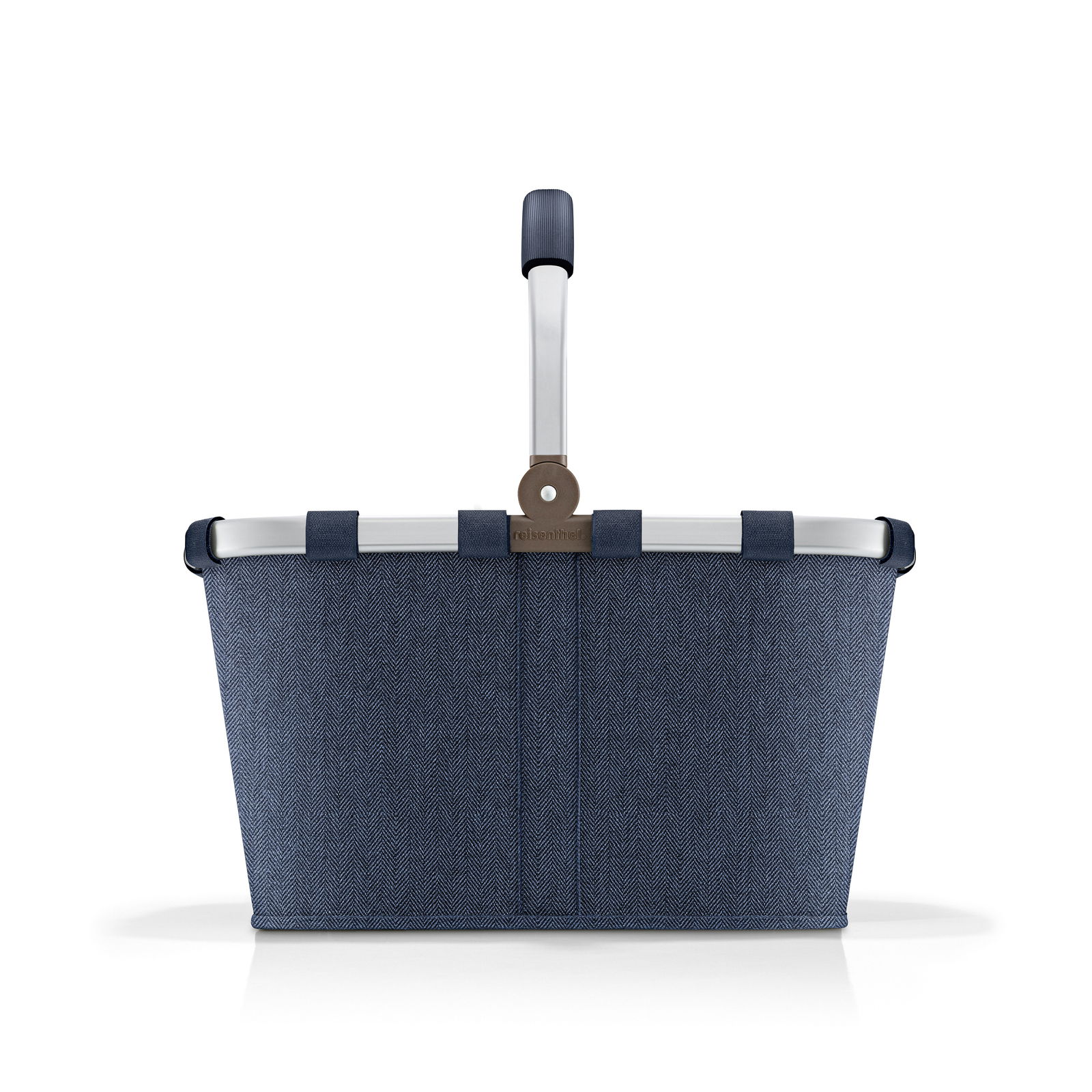 Tragetasche in Fischgrätmuster Dunkelblau, Vorderansicht