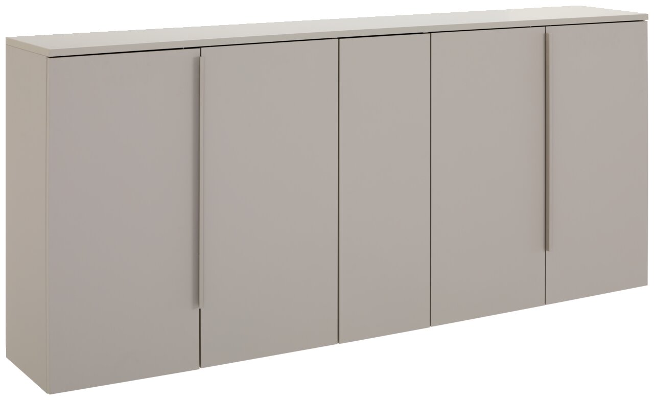 Dieter Knoll XL-hangende schoenenkast ABANO Moderne XL-hangkast in lichtgrijs, hier afgebeeld met vier deuren.