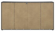 Vorderansicht eines XL-Sideboards mit schlichten, glatten Türen in Holzoptik und einem modernen, minimalistischen Design.