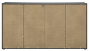 Vorderansicht eines XL-Sideboards mit schlichten, glatten Türen in Holzoptik und einem modernen, minimalistischen Design.