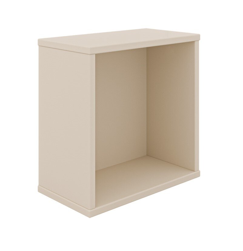 Beige quadratische Wandbox von Paidi, seitliche Perspektive