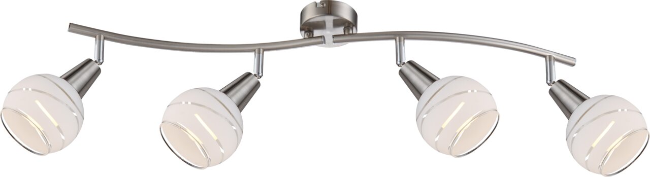 Globo Lighting Strahler Moderner Deckenstrahler mit vier verstellbaren Leuchten, seitliche Perspektive