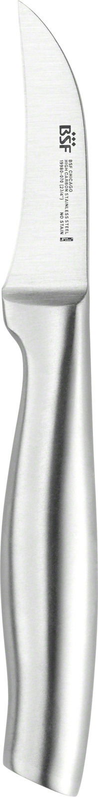 Schälenmesser Chicago aus Edelstahl, seitliche Ansicht