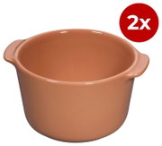 Ragoutschälchen 9 cm, 2er-Set, aus Keramik in Terrakotta-Farbe, seitliche Perspektive
