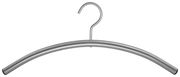 Metall-Kleiderbügel in Frontalansicht mit gebogenem Design und Haken